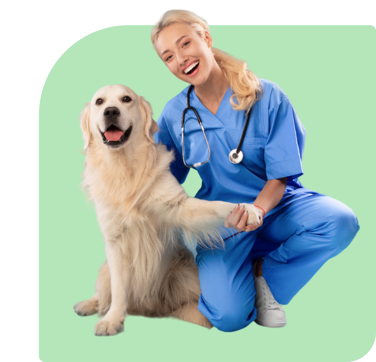 woman with dog
